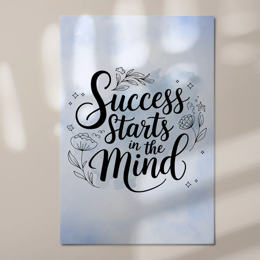 Spruch Fotoboard Magnet Wandbild Success Starts Mind