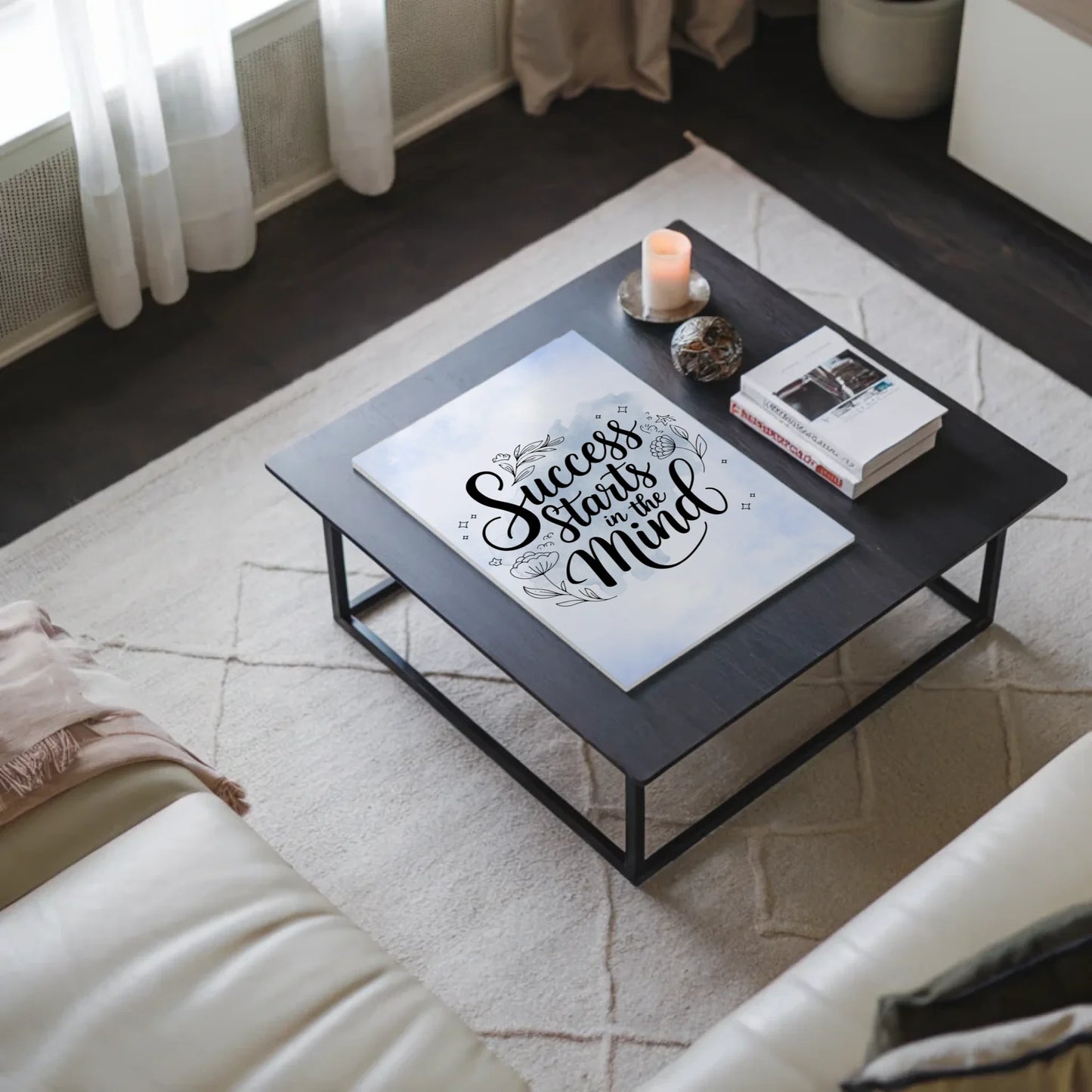 Spruch Fotoboard Magnet Wandbild Success Starts Mind