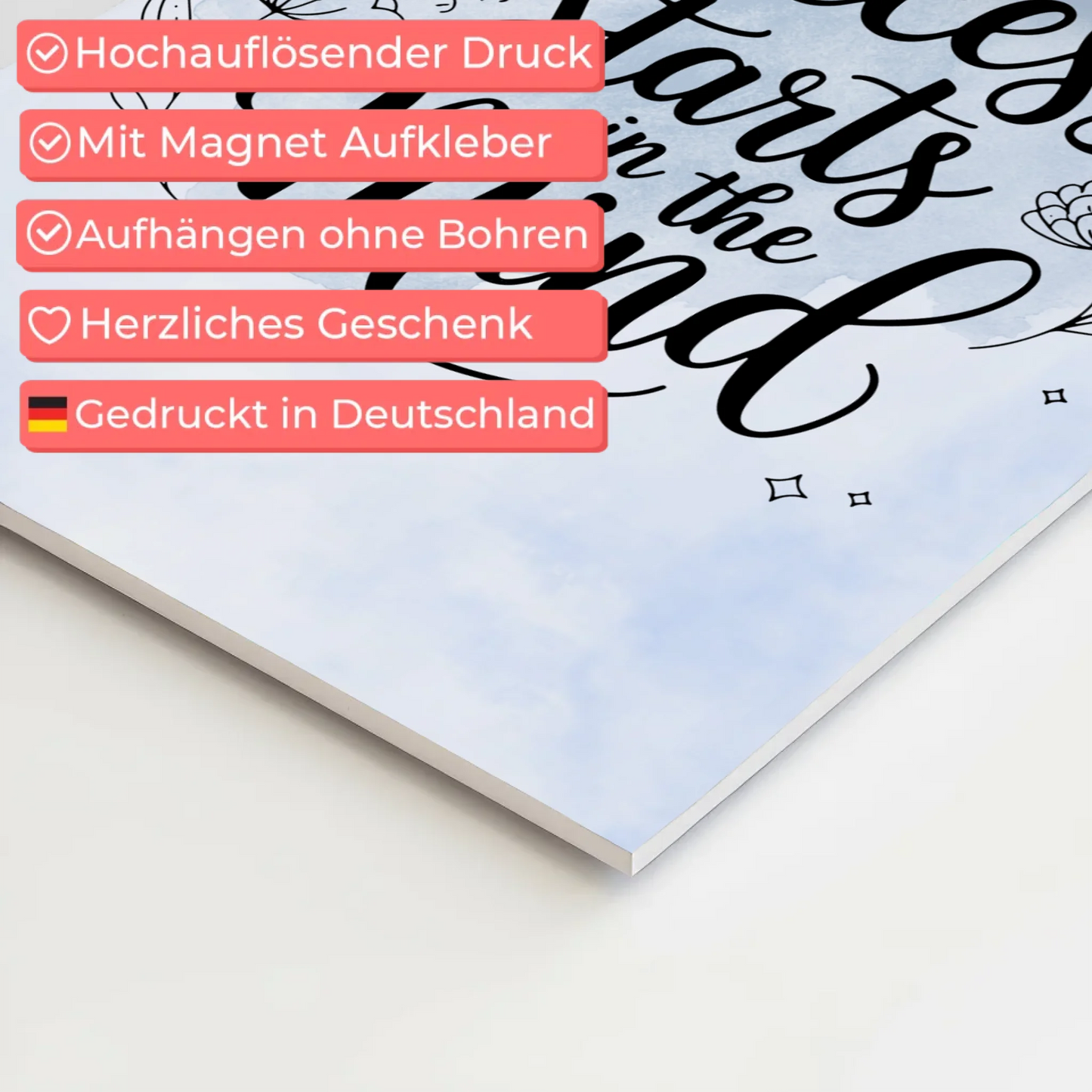 Spruch Fotoboard Magnet Wandbild Success Starts Mind