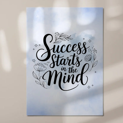Spruch Fotoboard Magnet Wandbild Success Starts Mind
