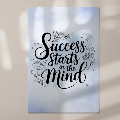 Spruch Fotoboard Magnet Wandbild Success Starts Mind