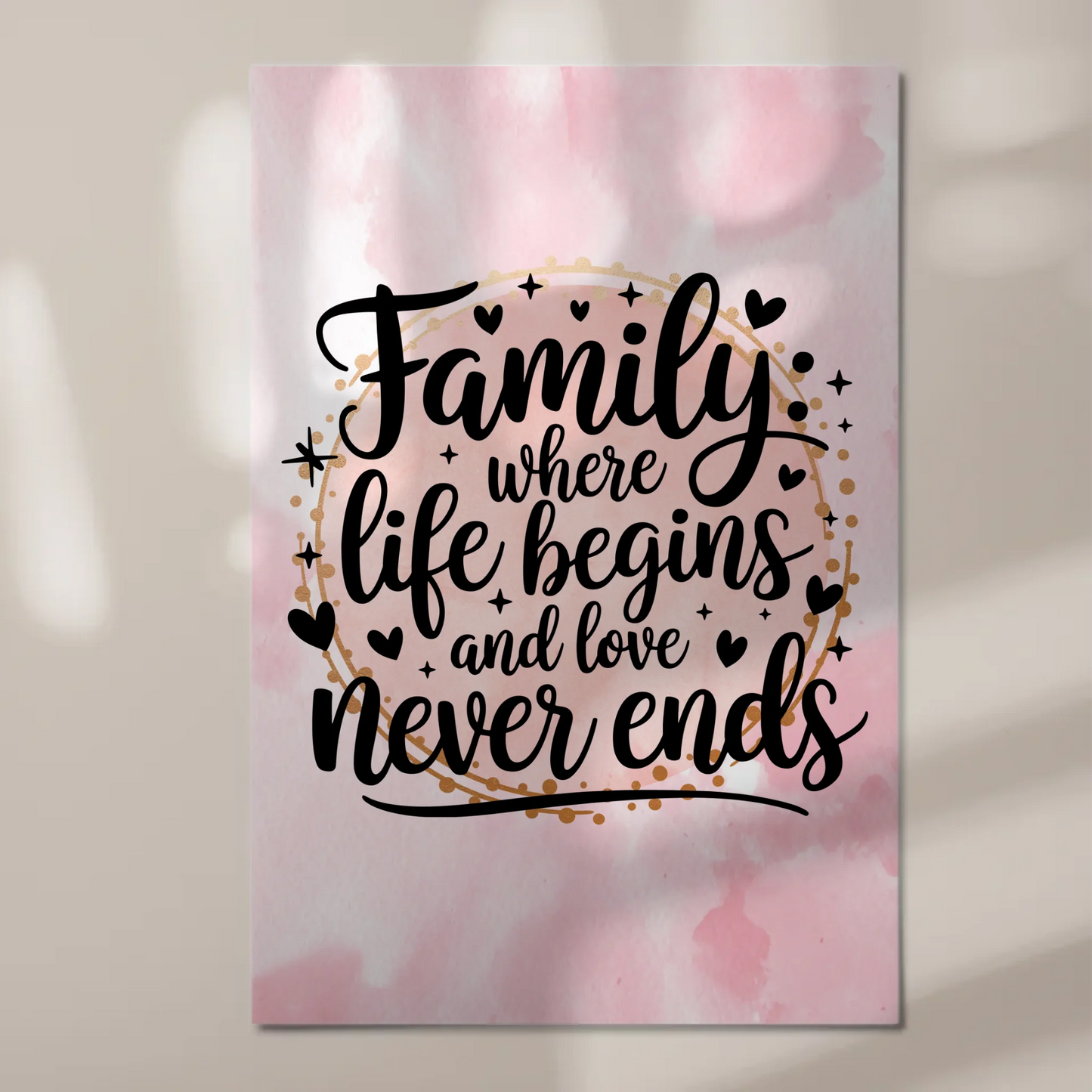 Magnet Poster mit Spruch Family Liebe Leben Geschenk