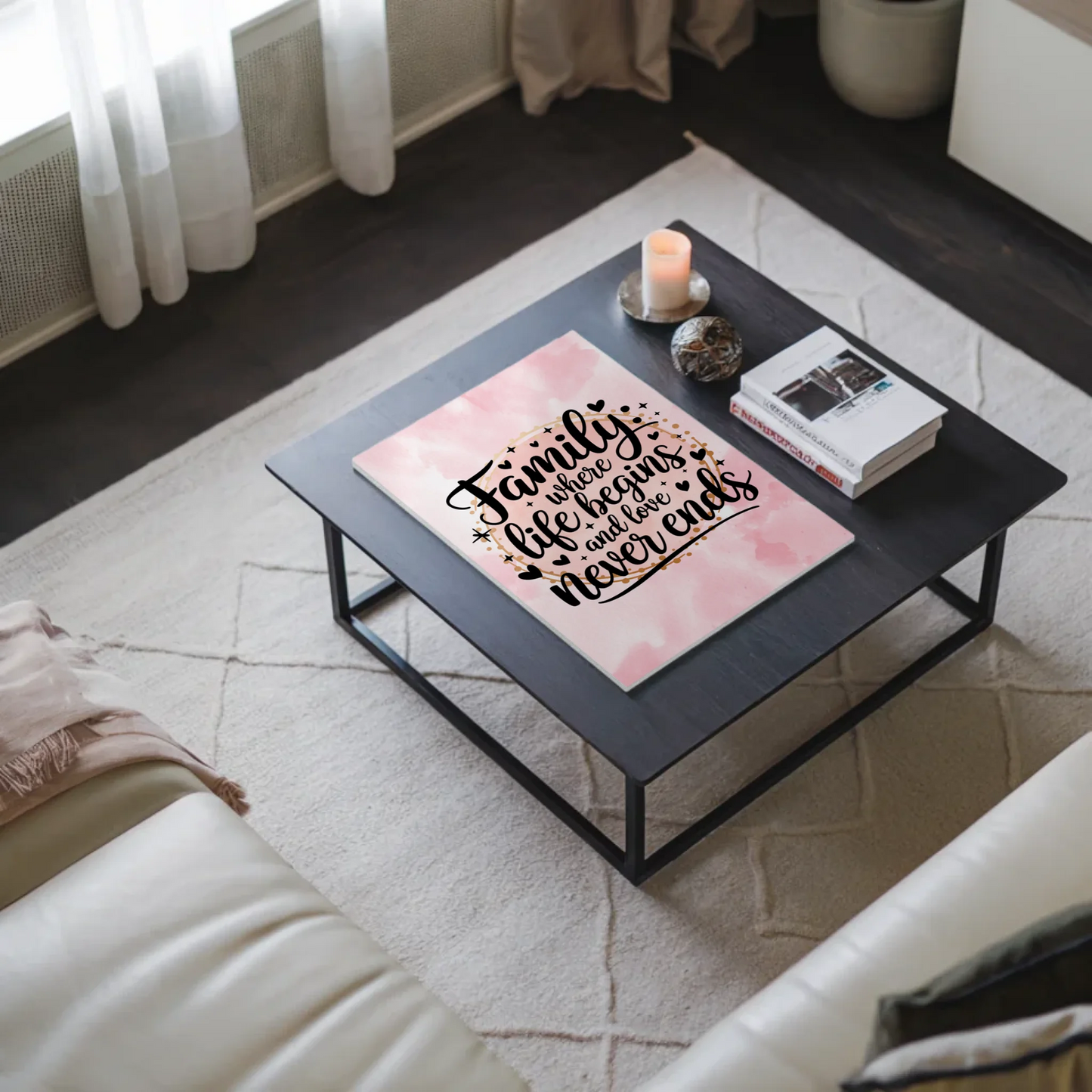 Magnet Poster mit Spruch Family Liebe Leben Geschenk