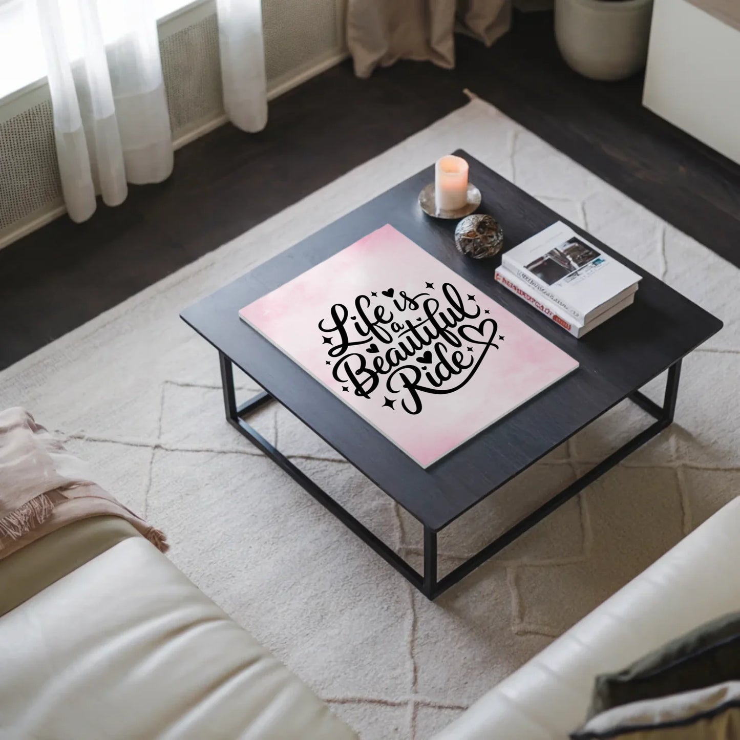 Sprüche Poster Magentisch Life is a Beautiful Ride Geschenk