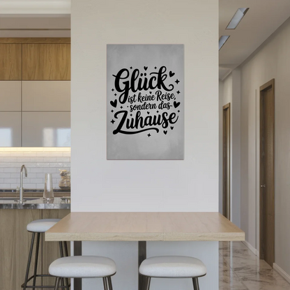 Magnet Poster Spruch Glück Zuhause personalisiert