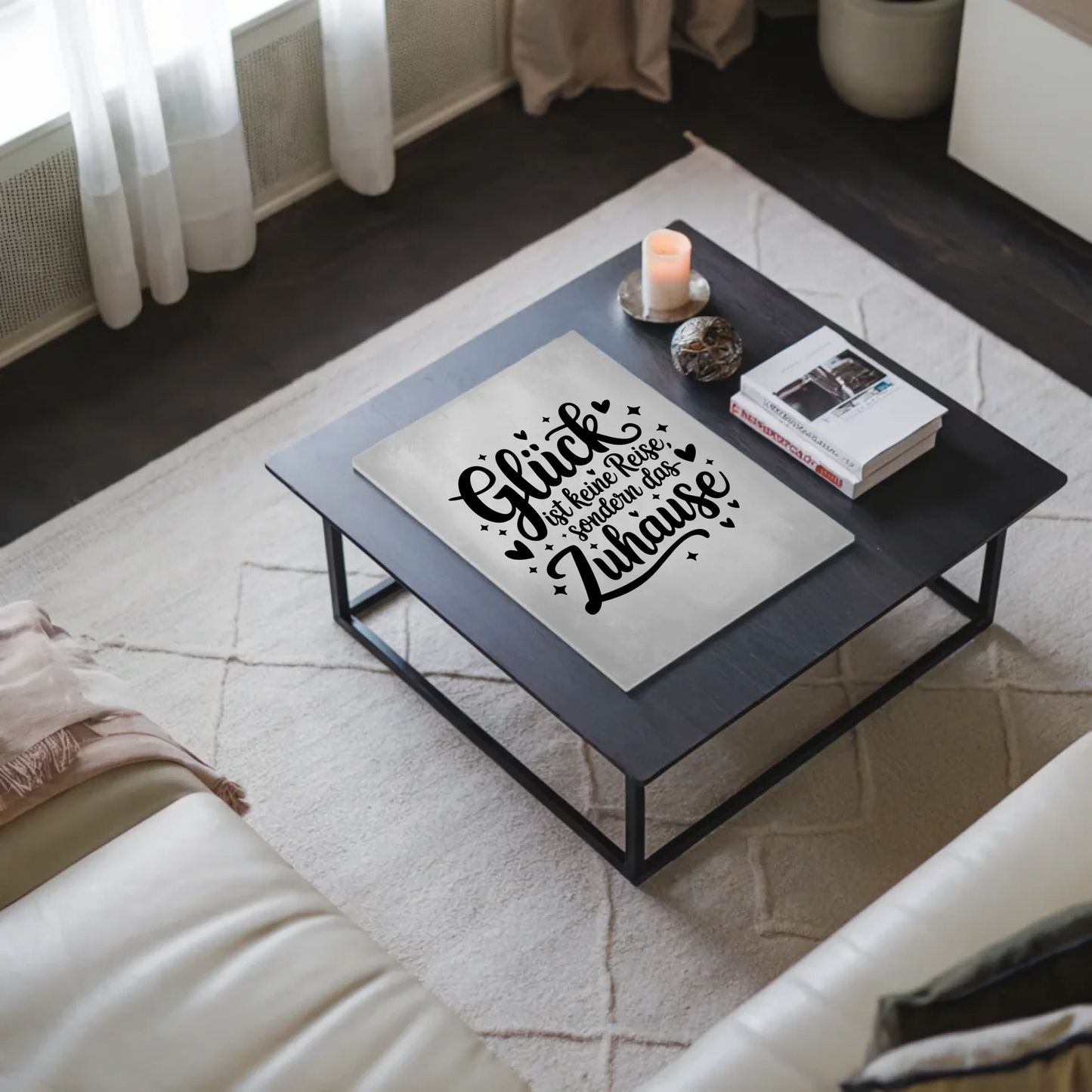 Magnet Poster Spruch Glück Zuhause personalisiert