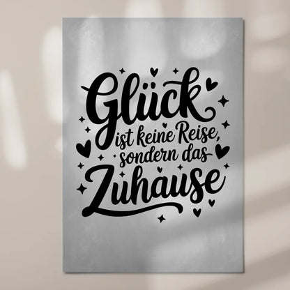 Magnet Poster Spruch Glück Zuhause personalisiert