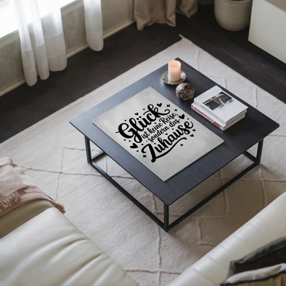 Magnet Poster Spruch Glück Zuhause personalisiert