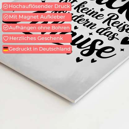 Magnet Poster Spruch Glück Zuhause personalisiert