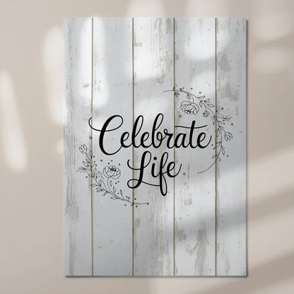 Spruch Fotoboard Magnet Wandbild Celebrate Life Geschenk