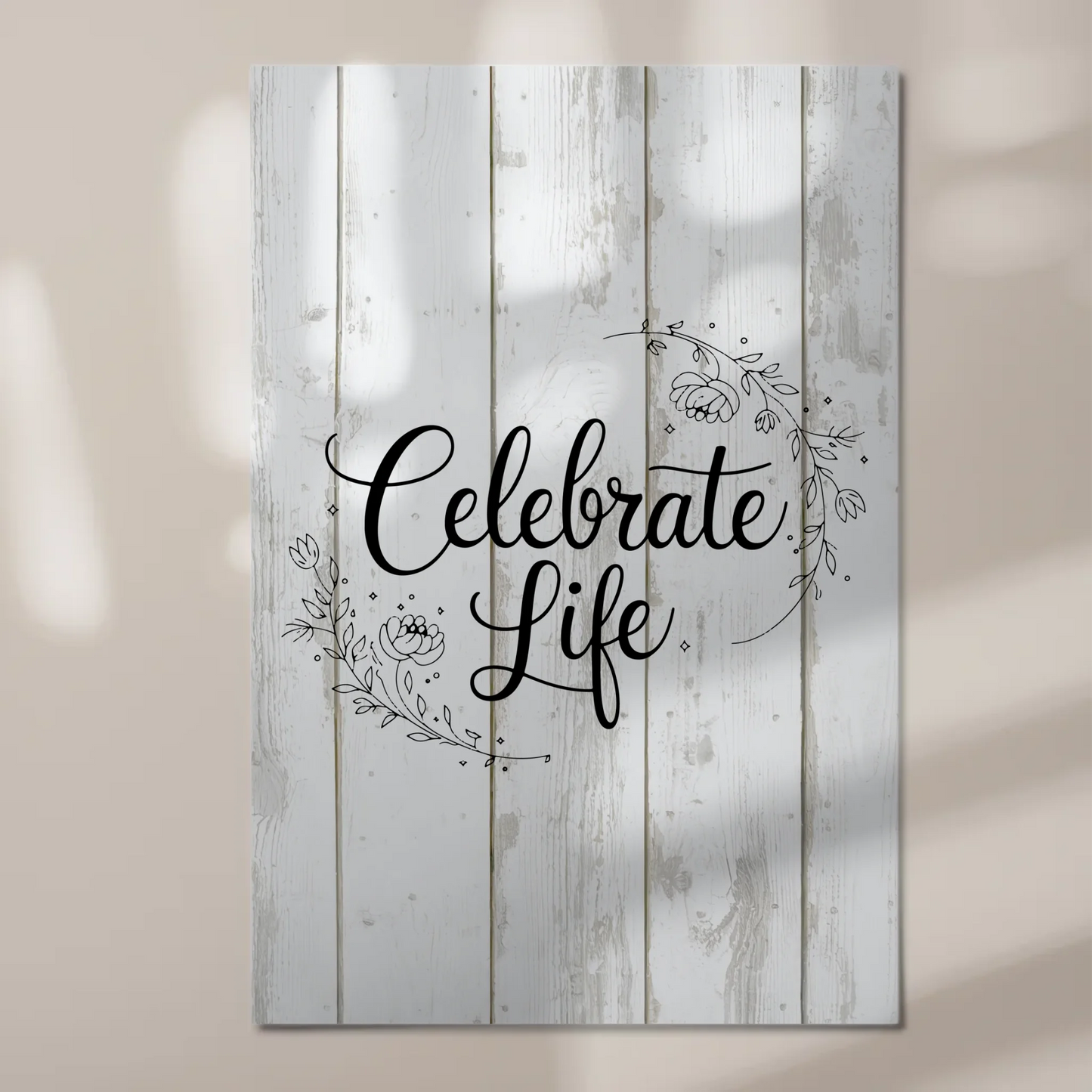 Spruch Fotoboard Magnet Wandbild Celebrate Life Geschenk