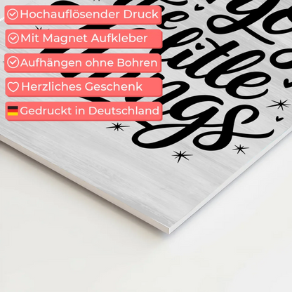 Sprüche Poster Magentisch Enjoy the Little Things