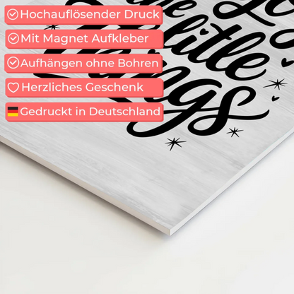 Sprüche Poster Magentisch Enjoy the Little Things