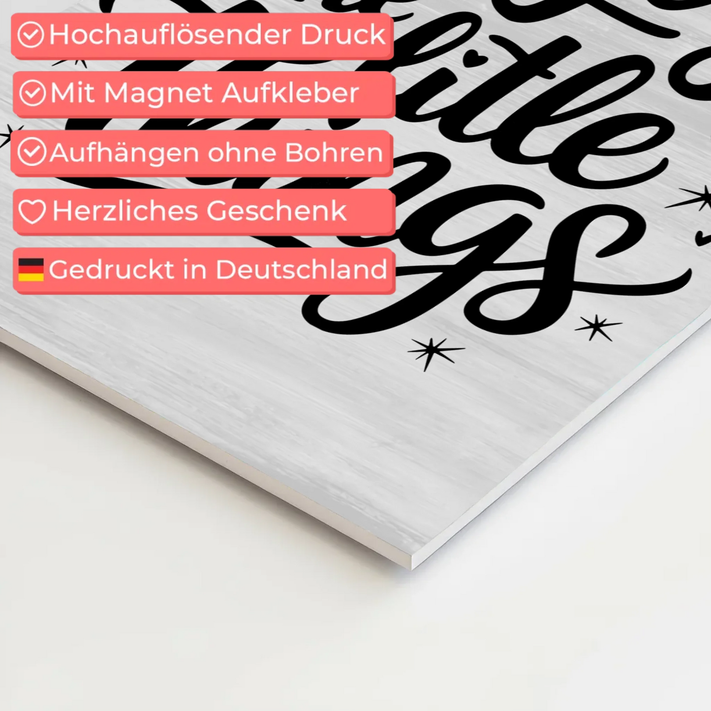 Sprüche Poster Magentisch Enjoy the Little Things