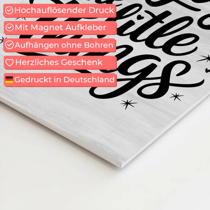 Sprüche Poster Magentisch Enjoy the Little Things