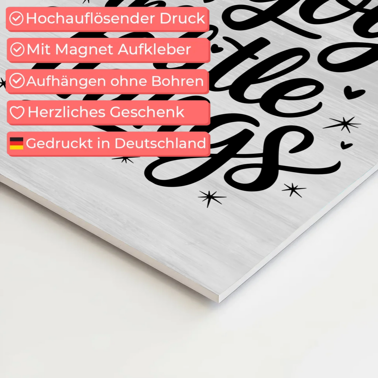 Sprüche Poster Magentisch Enjoy the Little Things