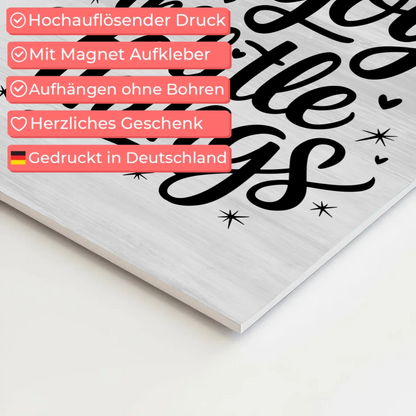 Sprüche Poster Magentisch Enjoy the Little Things