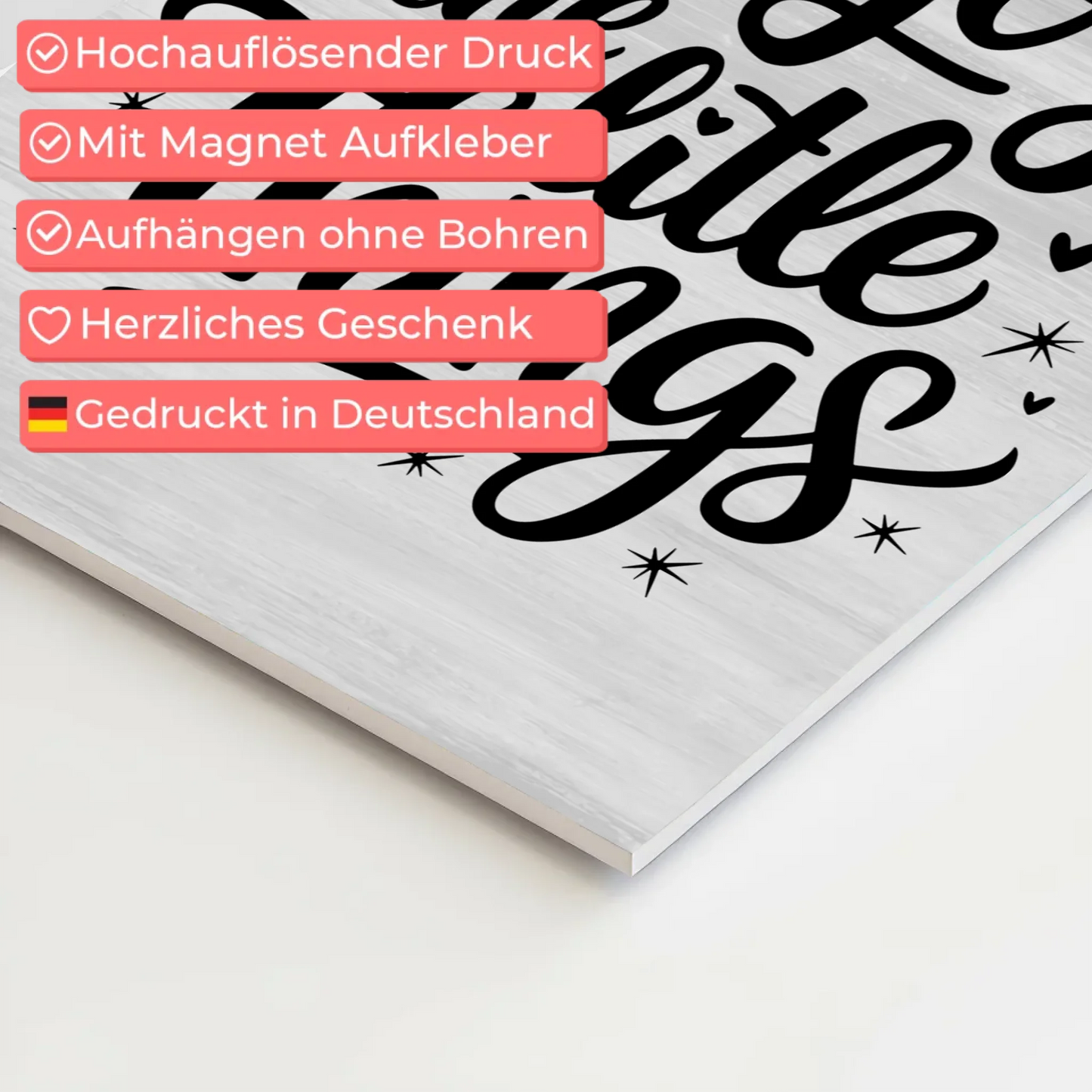 Sprüche Poster Magentisch Enjoy the Little Things