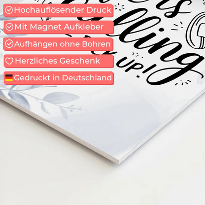 Magnet Poster mit Spruch Life is calling – pick up