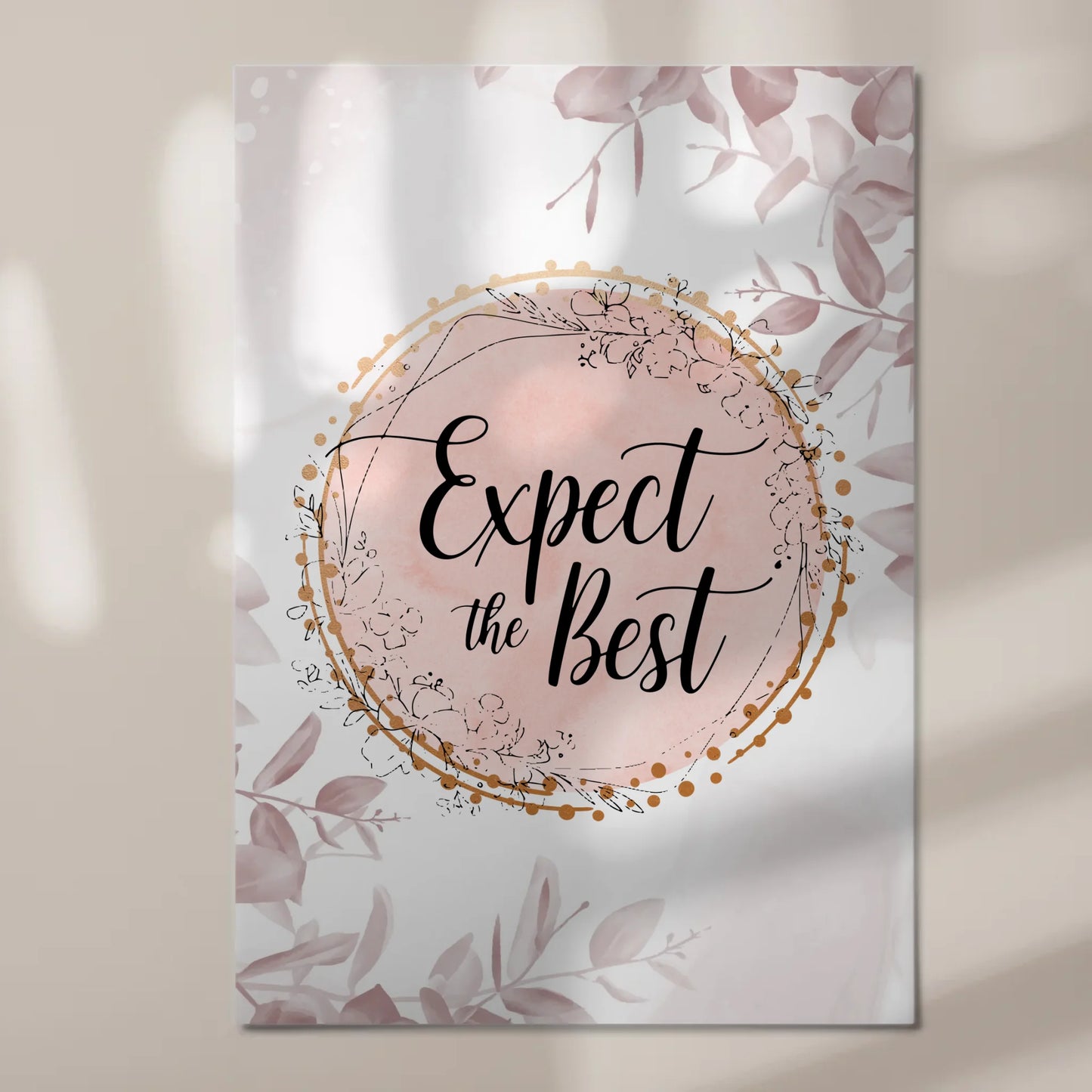 Magnet Poster Spruch Erwarte das Beste Geschenkidee