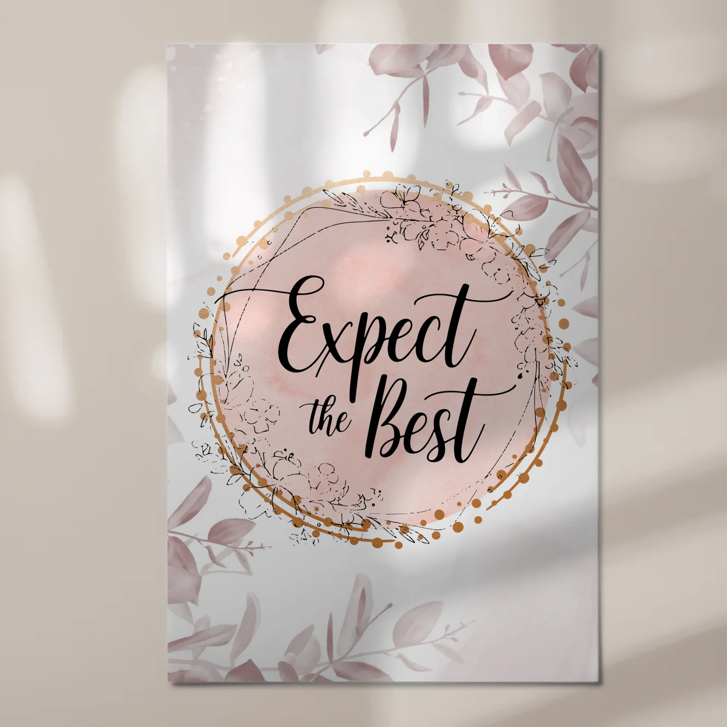 Magnet Poster Spruch Erwarte das Beste Geschenkidee