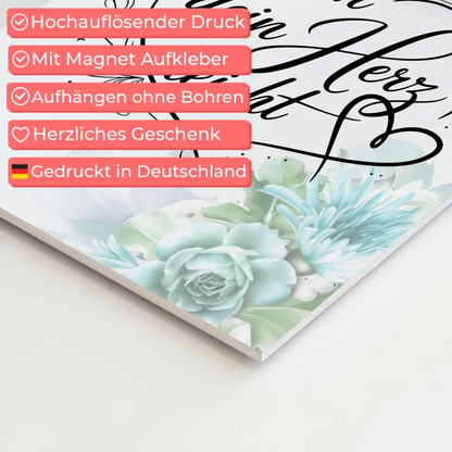 Sprüche Poster Magentisch - Mach dein Herz leicht