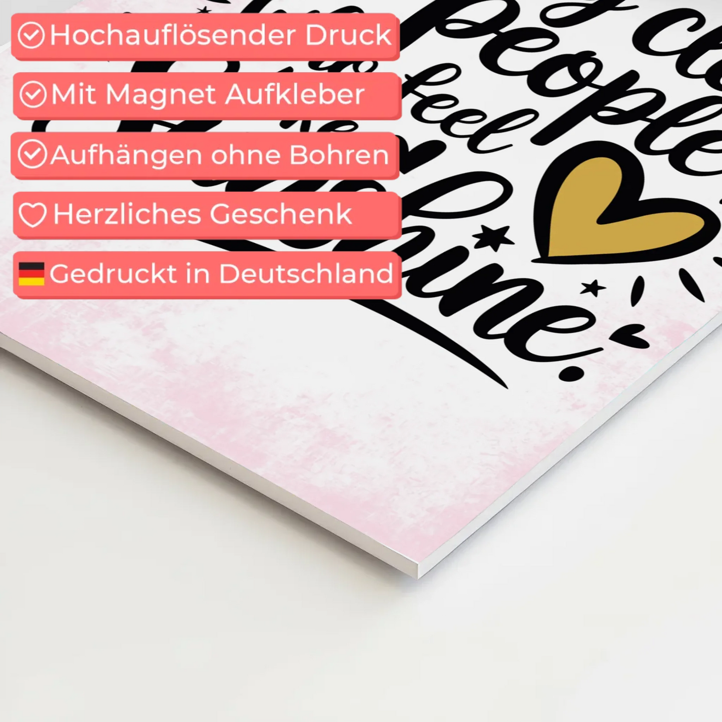 Magnet Poster mit Spruch Stay Close to Sunshine