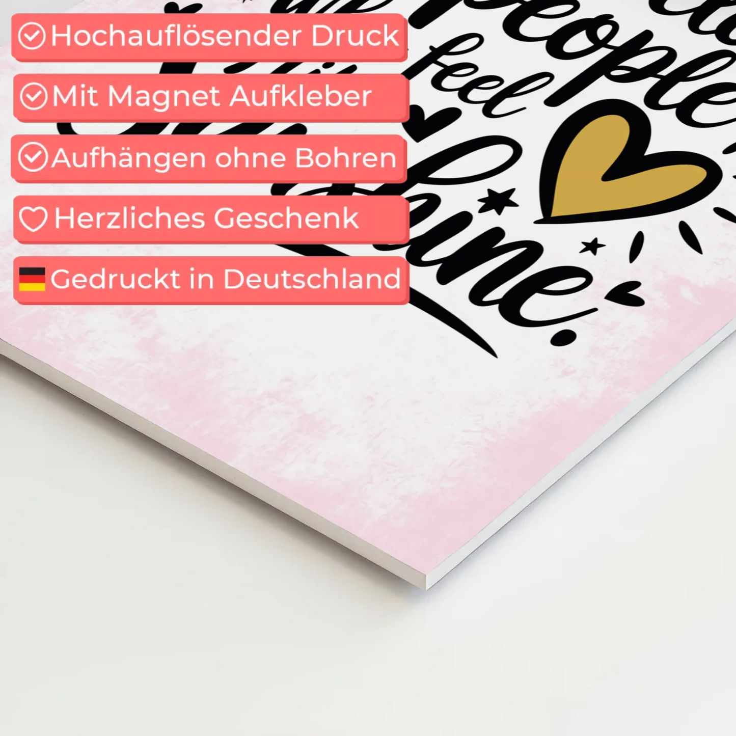 Magnet Poster mit Spruch Stay Close to Sunshine