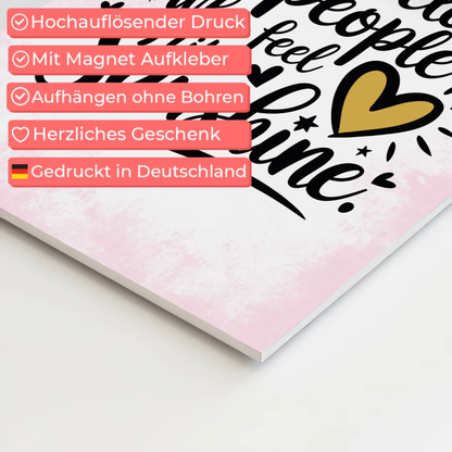 Magnet Poster mit Spruch Stay Close to Sunshine