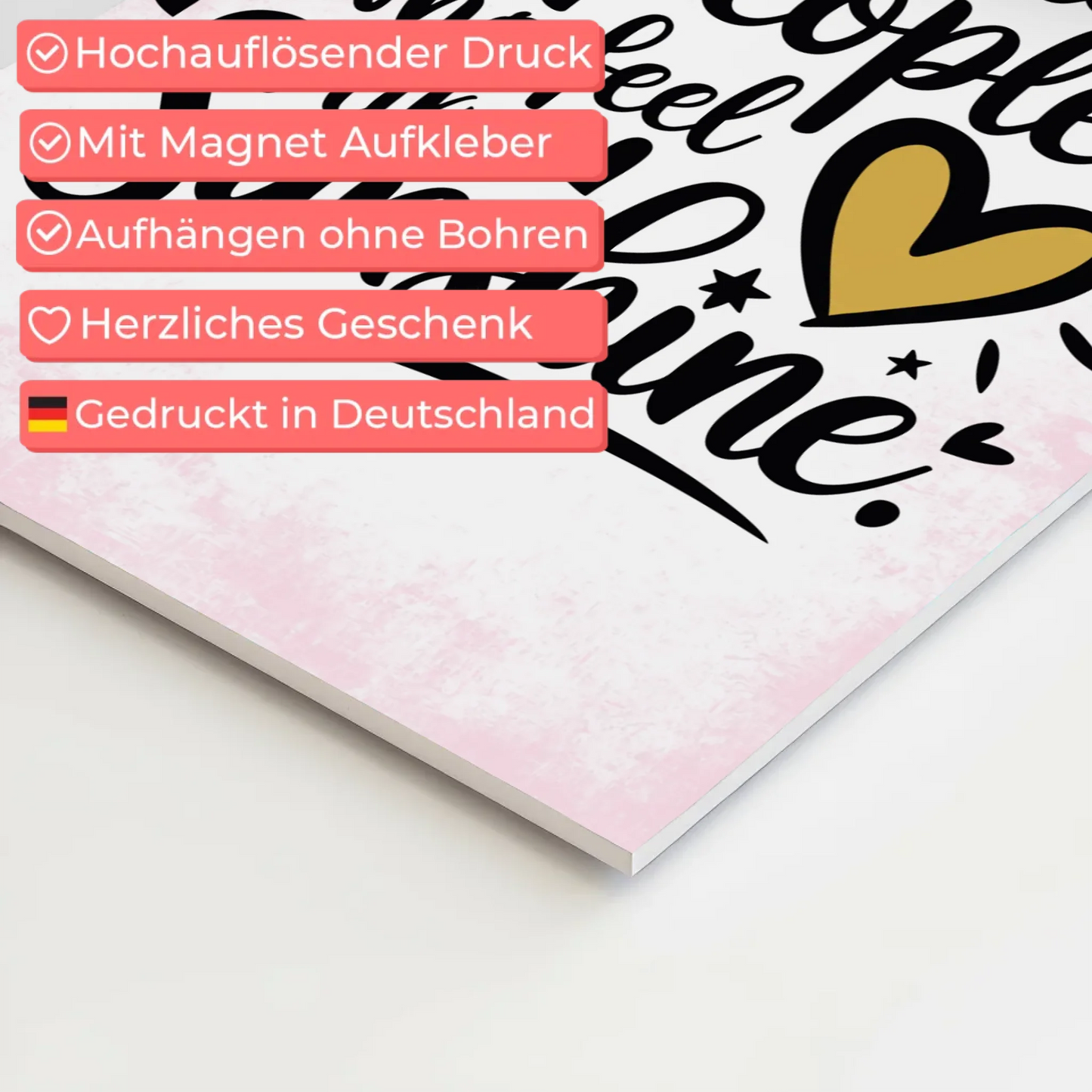 Magnet Poster mit Spruch Stay Close to Sunshine