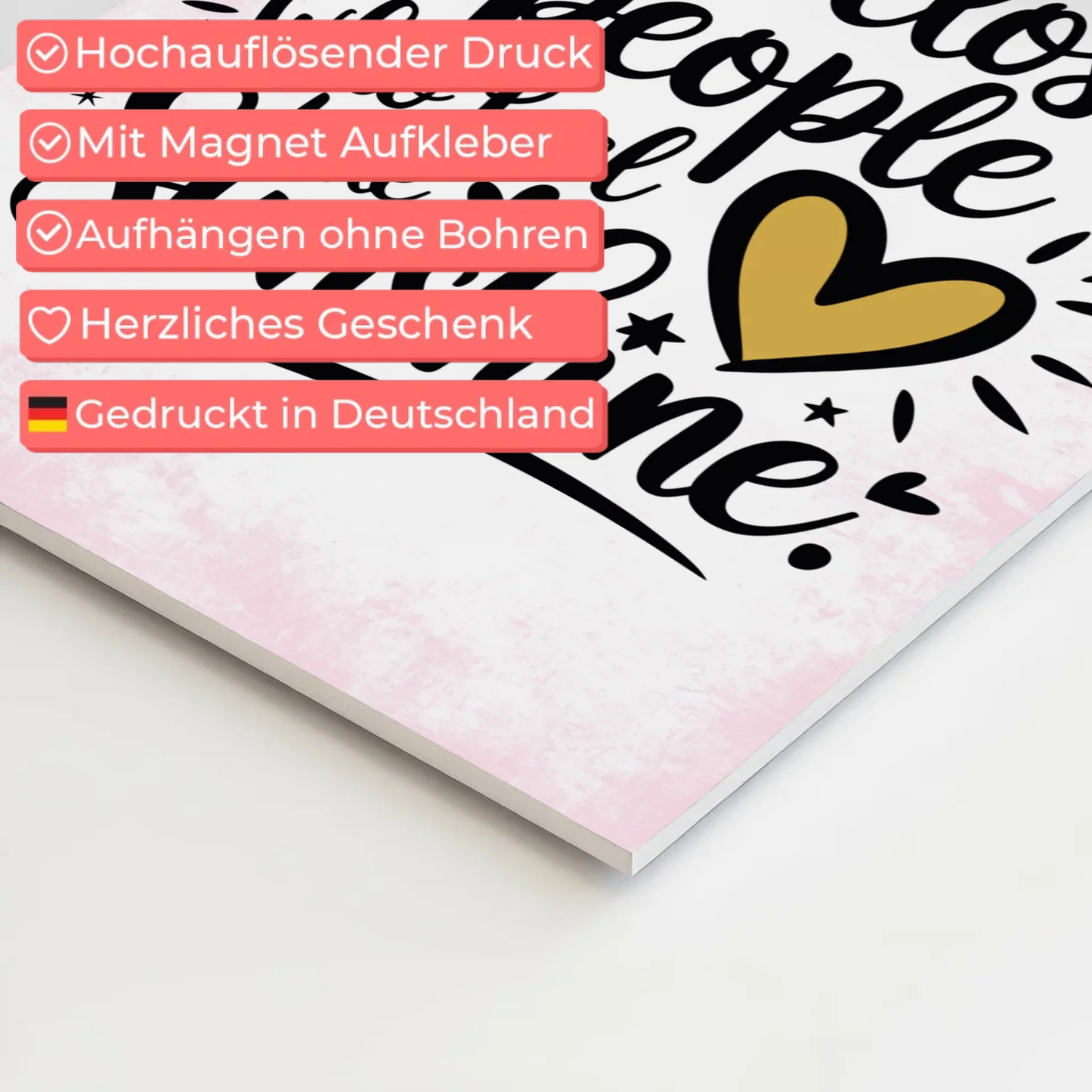 Magnet Poster mit Spruch Stay Close to Sunshine