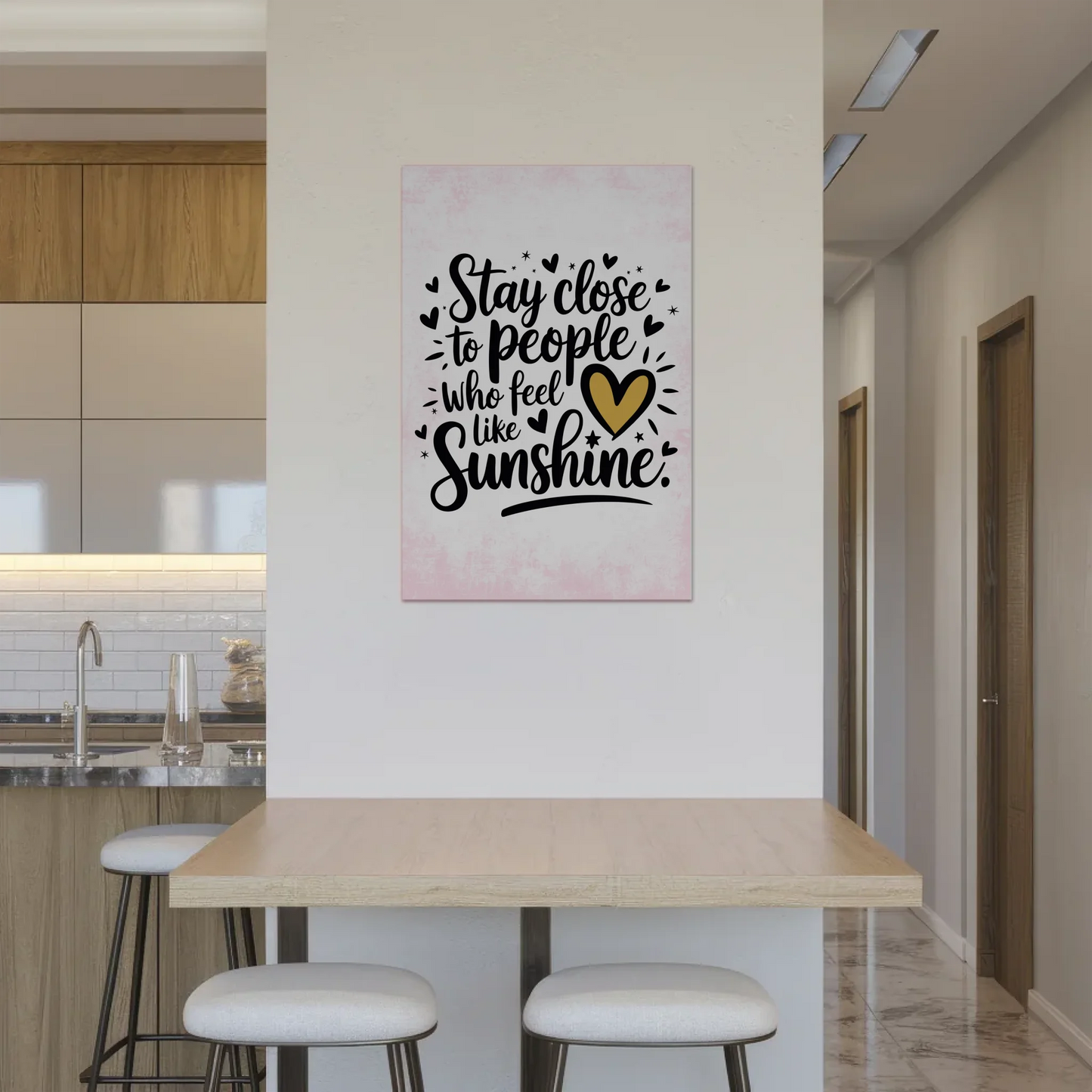 Magnet Poster mit Spruch Stay Close to Sunshine
