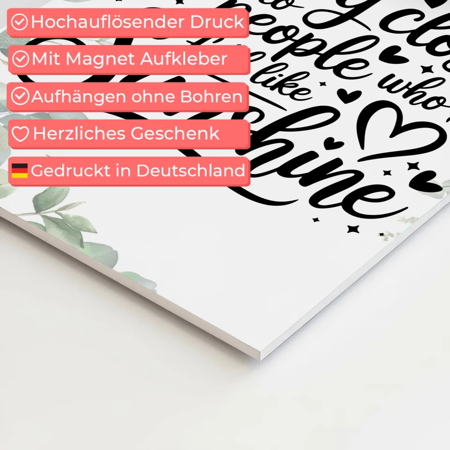 Magnet Poster Spruch Stay Close to People Geschenk