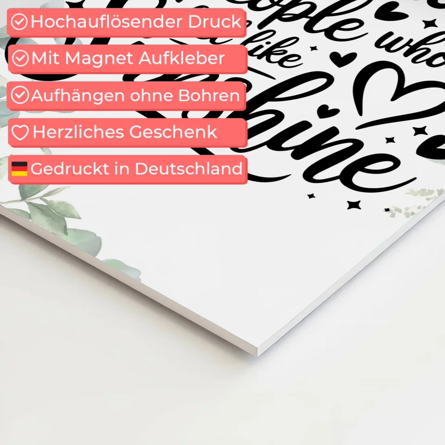 Magnet Poster Spruch Stay Close to People Geschenk