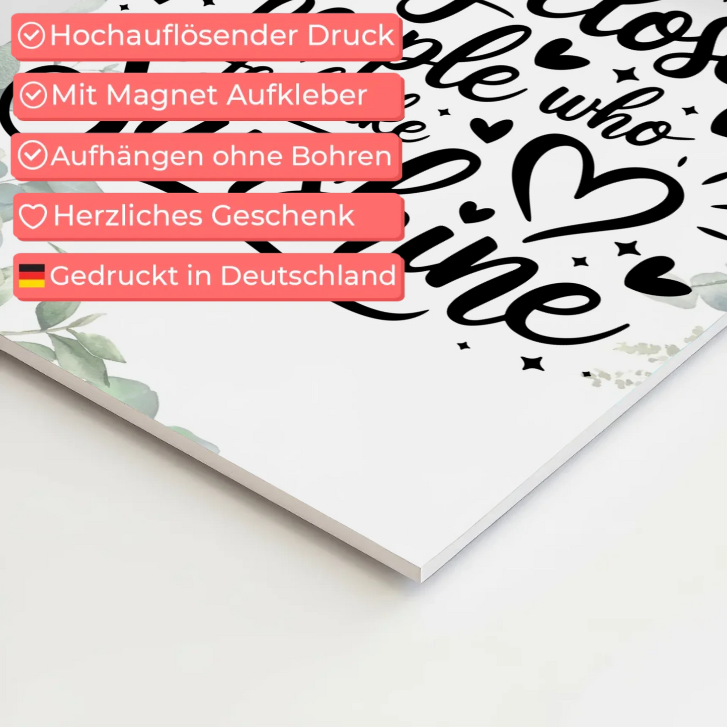 Magnet Poster Spruch Stay Close to People Geschenk