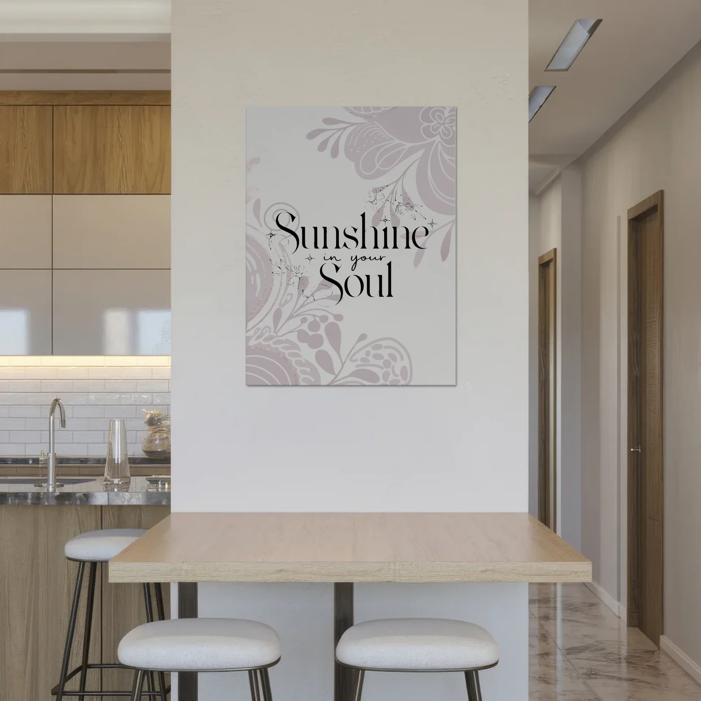 Spruch Fotoboard Magnet Wandbild Sunshine in your soul Magnet Poster