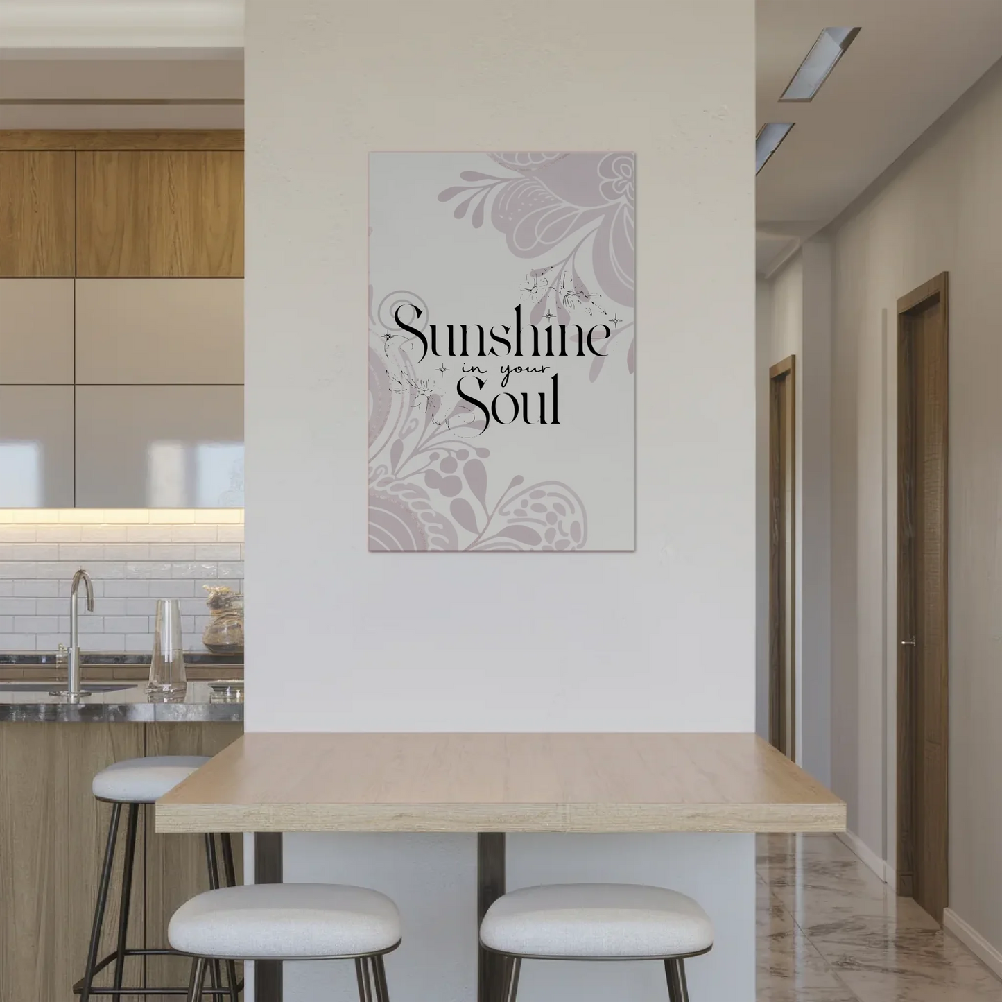 Spruch Fotoboard Magnet Wandbild Sunshine in your soul Magnet Poster