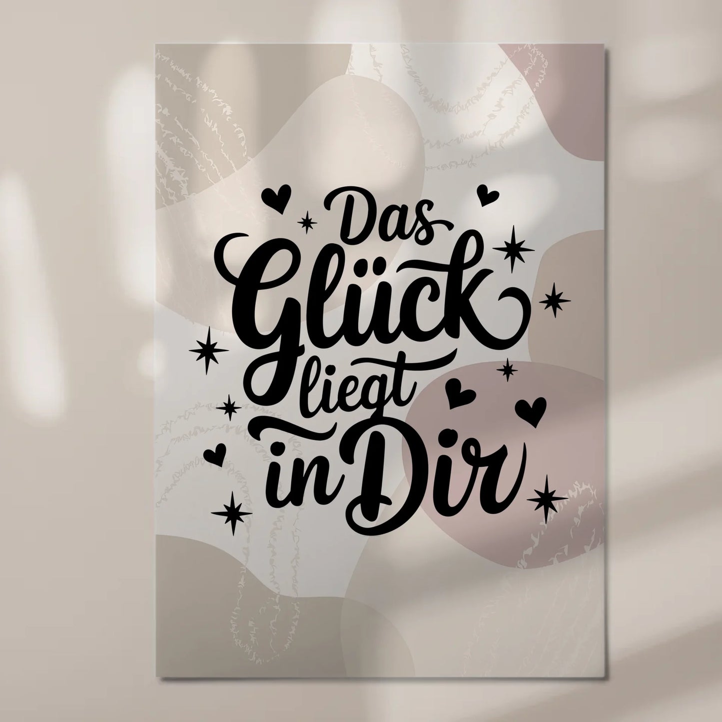 Sprüche Poster Magentisch Das Glück liegt in dir