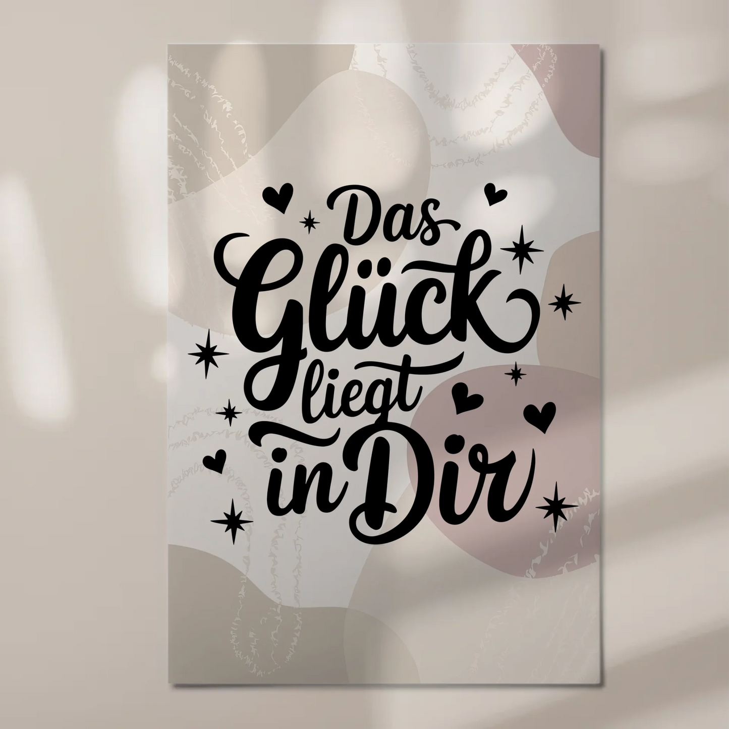 Sprüche Poster Magentisch Das Glück liegt in dir