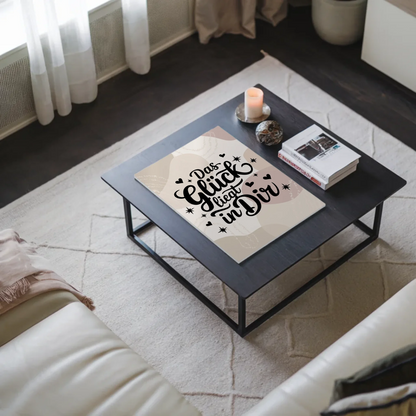 Sprüche Poster Magentisch Das Glück liegt in dir