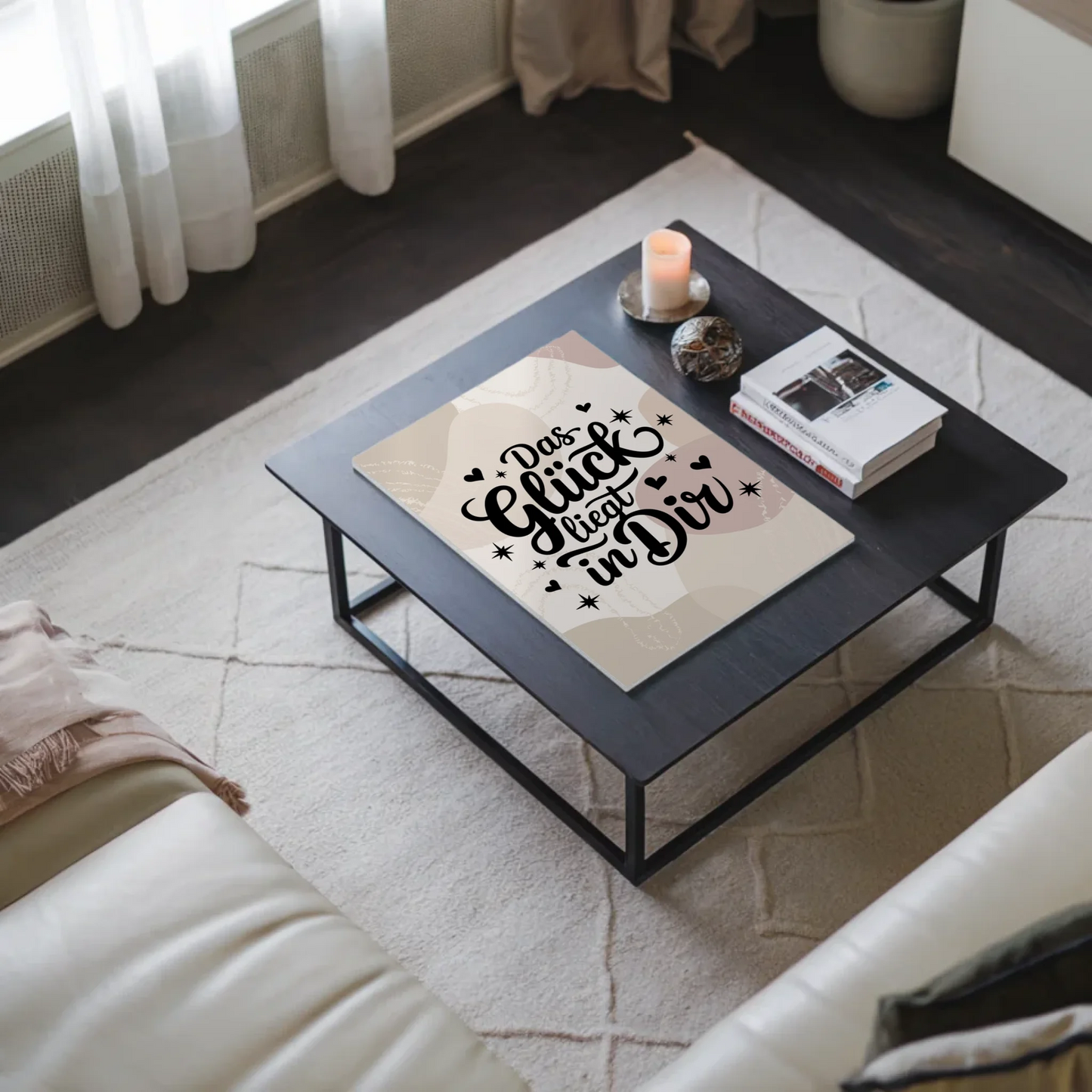 Sprüche Poster Magentisch Das Glück liegt in dir