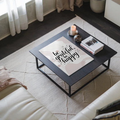 Magnet Poster mit Spruch Be Grateful Be Happy Geschenk
