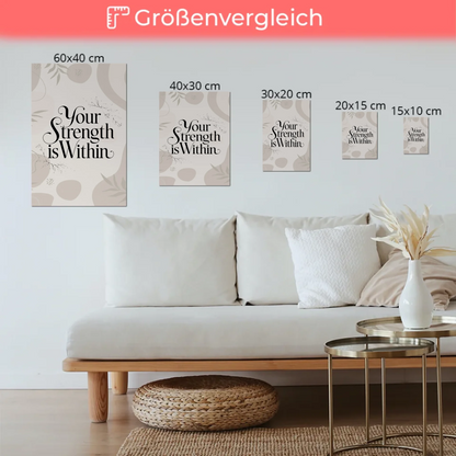 Magnet Poster Spruch Your Strength is Within Geschenk