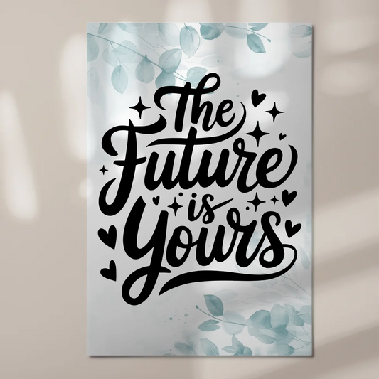 Spruch Fotoboard Magnet Wandbild The Future is Yours - Magnet Poster