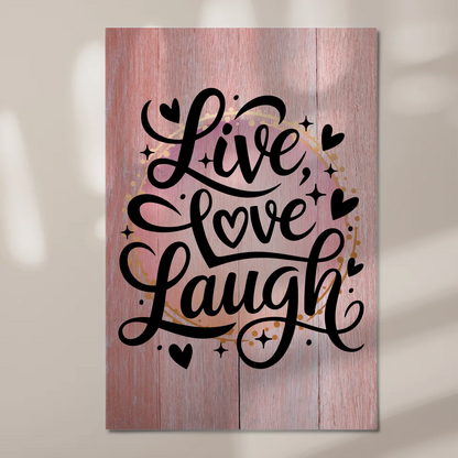 Sprüche Poster Magentisch - Live Love Laugh Design