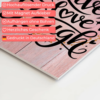 Sprüche Poster Magentisch - Live Love Laugh Design