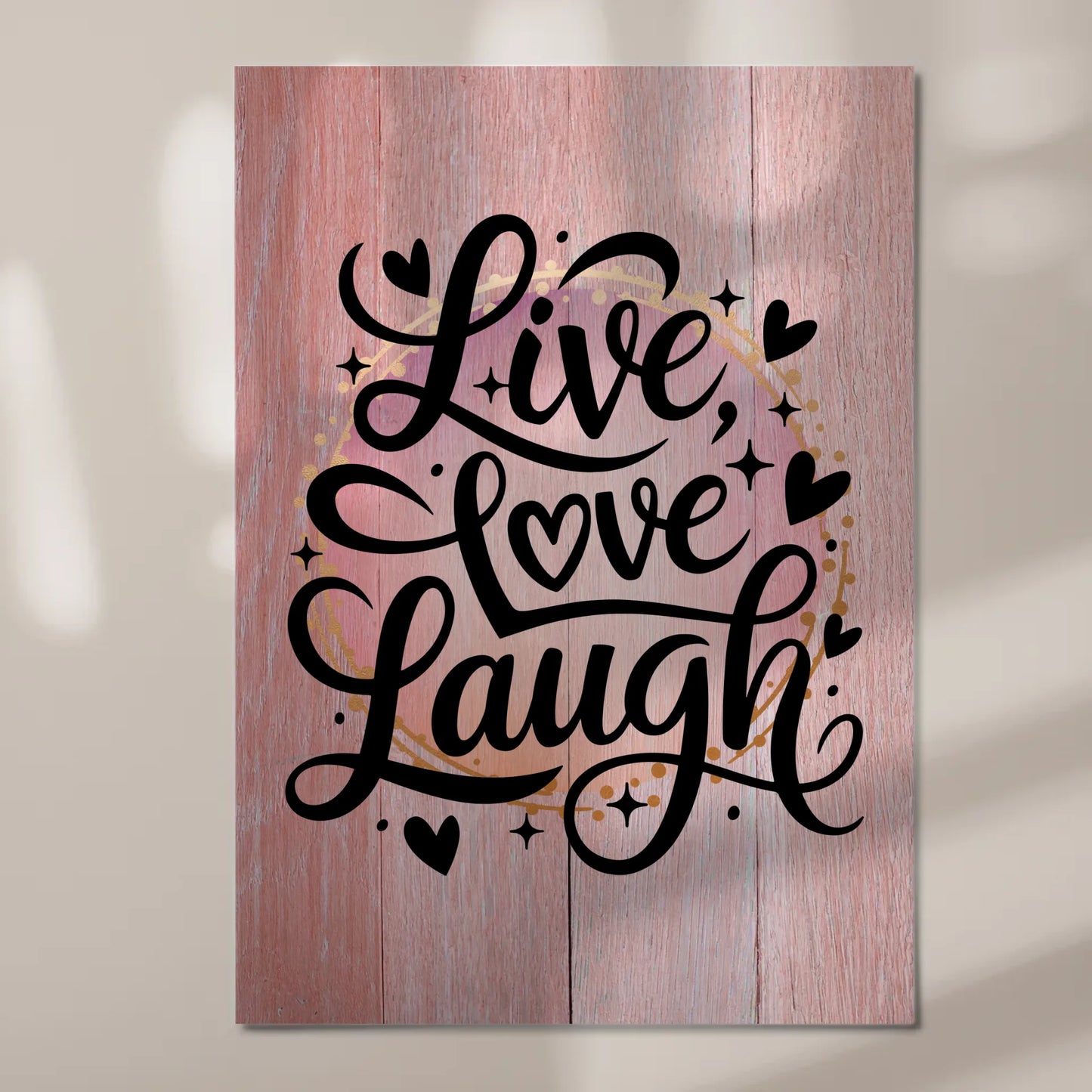 Sprüche Poster Magentisch - Live Love Laugh Design