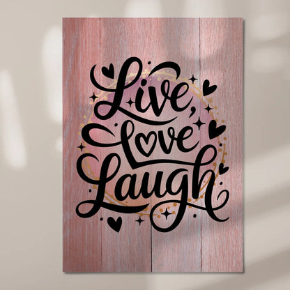 Sprüche Poster Magentisch - Live Love Laugh Design