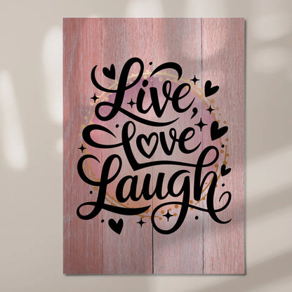 Sprüche Poster Magentisch - Live Love Laugh Design