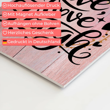 Sprüche Poster Magentisch - Live Love Laugh Design